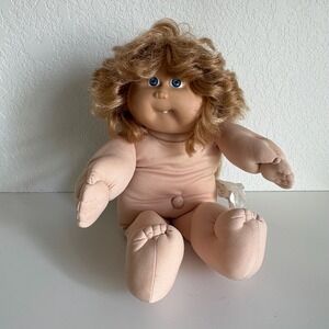 Vintage 1986 Cabbage Patch Kid Doll Mold 37 Red Signature Blue Eyes Light Skin